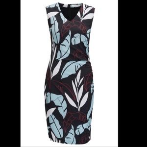 🖤HUGO BOSS🖤LEAF PRINT ERELA SHEATH DRESS 🖤